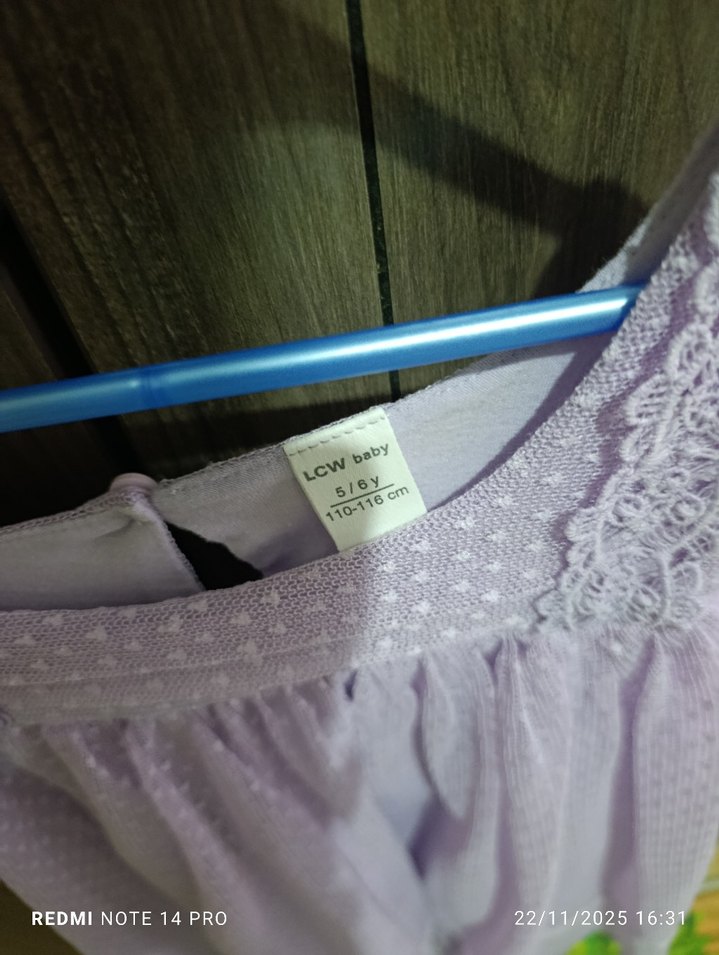 Mor Dantelli Bohem Kız Elbisesi - Görsel 3