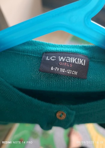 LC Waikiki Turkuaz Düğmeli Kız Çocuk Hırka