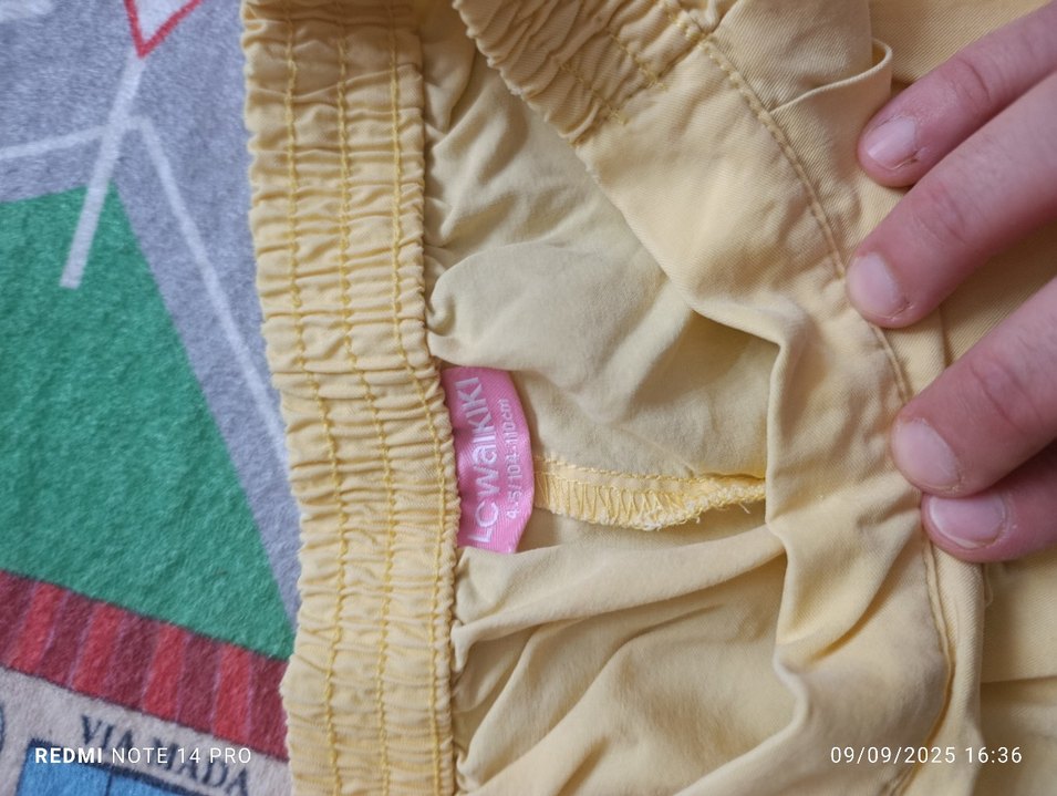 Sarı Pilili Kız Çocuk Eteği - Görsel 3