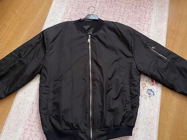 l Beden siyah Renk Bomber ceket