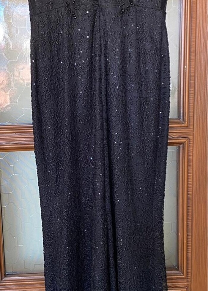 Siyah askılı abiye - Görsel 2