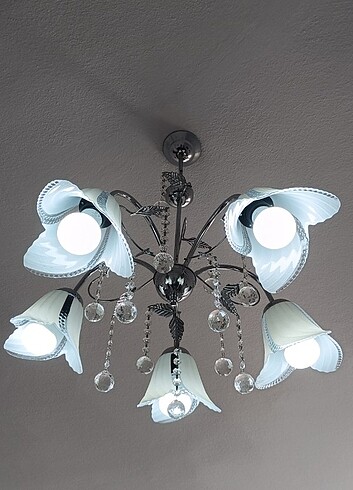 Beden beyaz Renk 2 Adet Modalight Zülal 5'li Krom Modern Avize