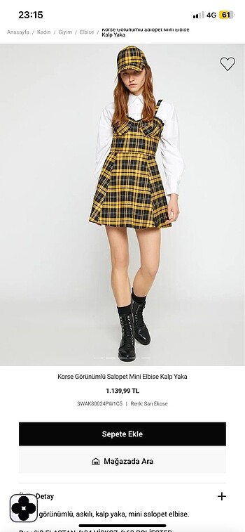 36 Beden Koton elbise