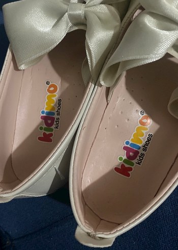 Kız Çocuk Beyaz Fiyonklu Babet Ayakkabı - Görsel 6