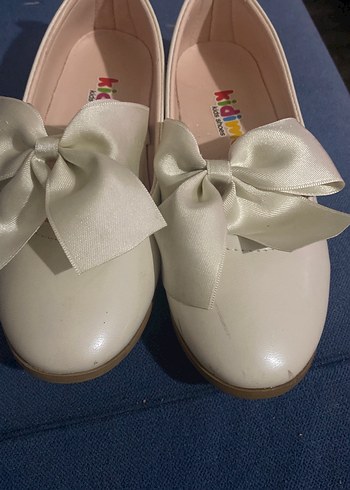 Kız Çocuk Beyaz Fiyonklu Babet Ayakkabı - Görsel 7