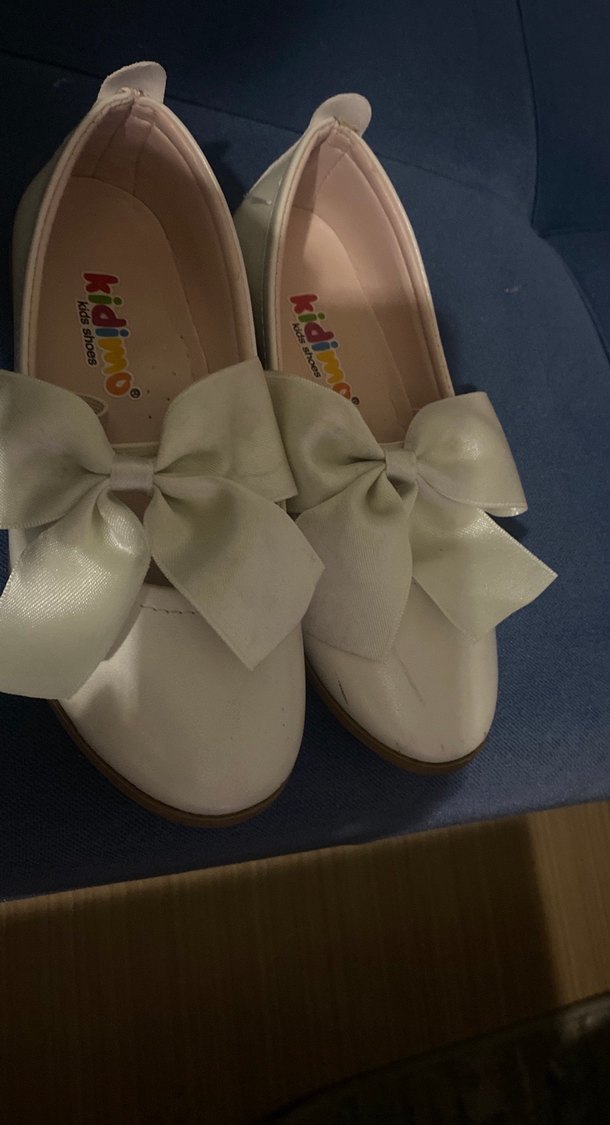 Kız Çocuk Beyaz Fiyonklu Babet Ayakkabı - Görsel 4