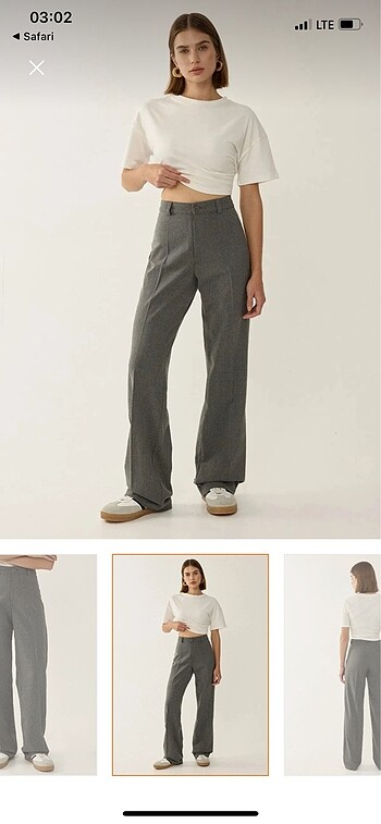 xs Beden pull and bear muadili gri pantolon