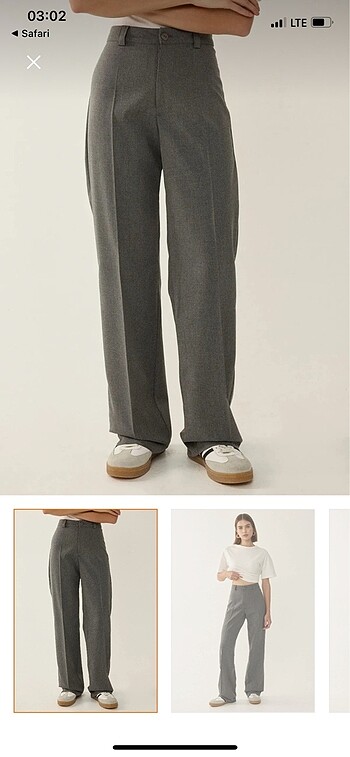 Pull and Bear pull and bear muadili gri pantolon
