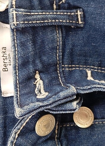 Bershka Bershka larcivert boru dar paça pantolon