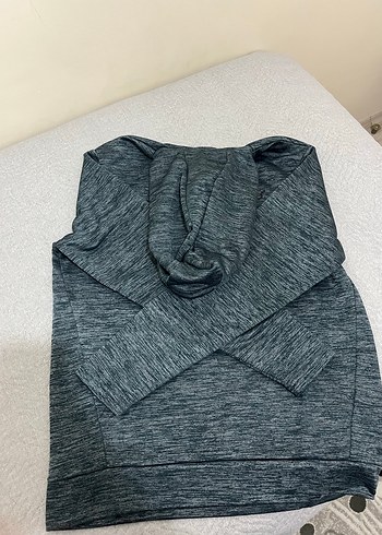 Gri Kapüşonlu Erkek Spor Sweatshirt - Görsel 2