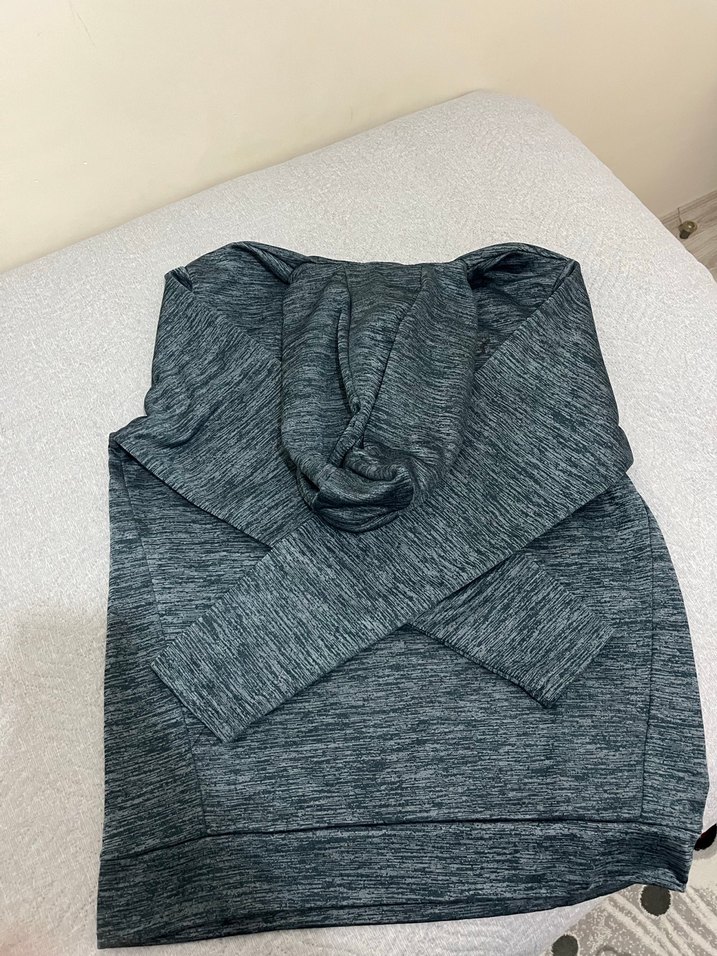 Gri Kapüşonlu Erkek Spor Sweatshirt - Görsel 2