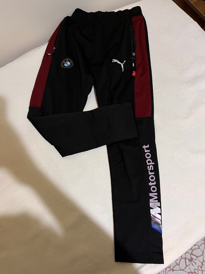 Bordo Siyah Fermuarlı Erkek Eşofman Takımı PUMA - Görsel 3