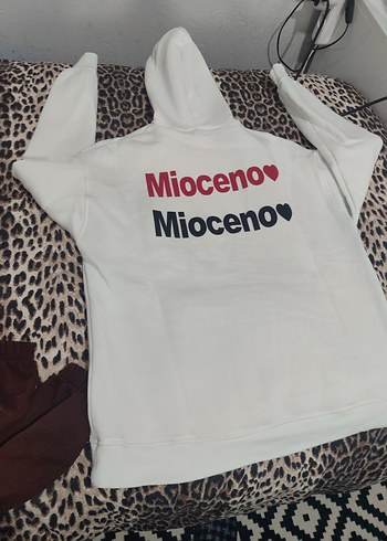 Kapüşonlu Beyaz Kadın Sweatshirt - Görsel 2