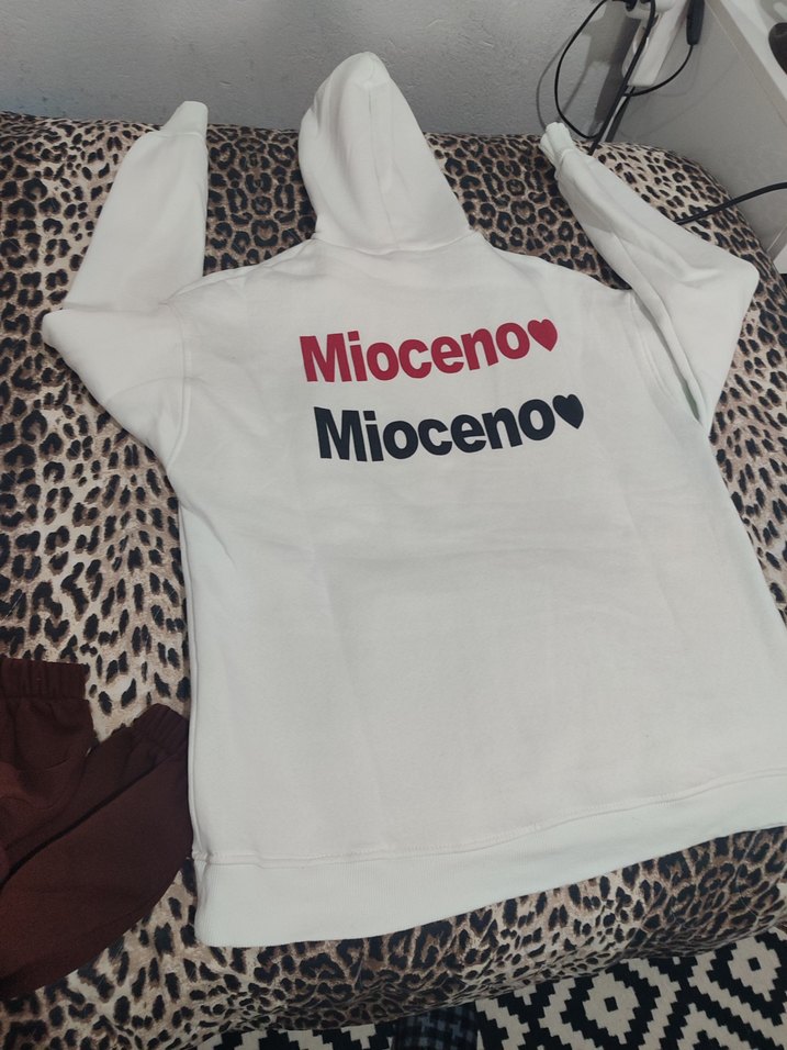 Kapüşonlu Beyaz Kadın Sweatshirt - Görsel 2