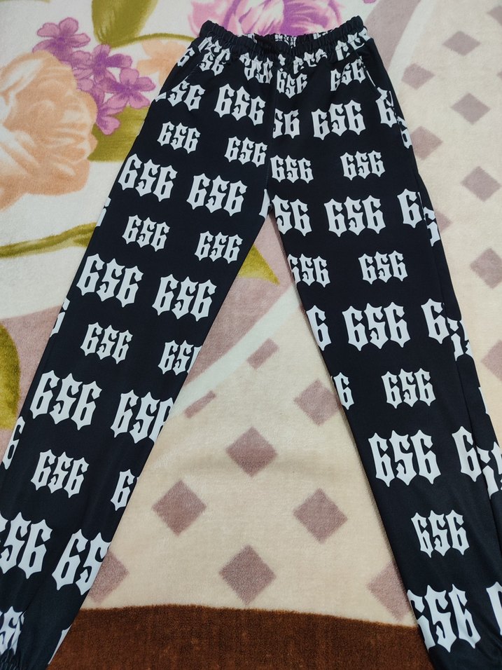 Siyah Bağcıklı Rahat Kadın Eşofman Altı - Görsel 2