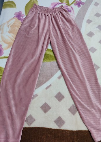 pudra kadife eşofman altı - Görsel 2