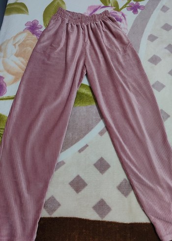 pudra kadife eşofman altı - Görsel 3