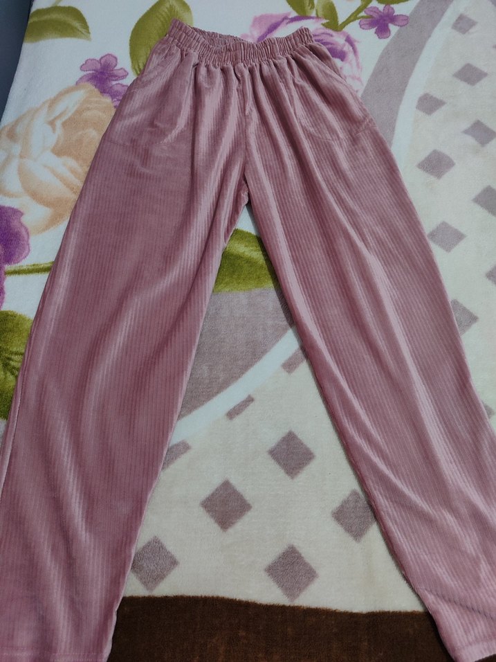 pudra kadife eşofman altı - Görsel 3