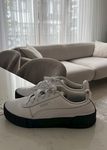 Beyaz Puma Kadın Dolgu Topuk Spor Ayakkabı - Görsel 3