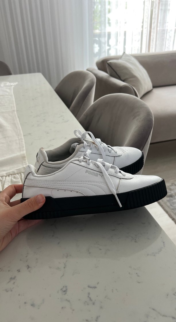 Beyaz Puma Kadın Dolgu Topuk Spor Ayakkabı - Görsel 2