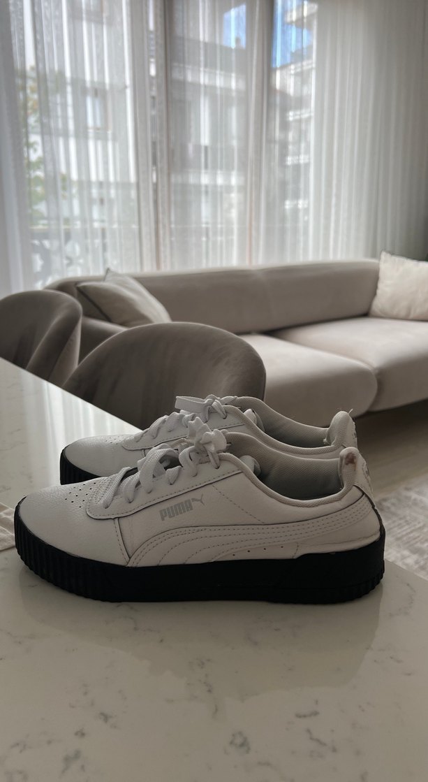 Beyaz Puma Kadın Dolgu Topuk Spor Ayakkabı - Görsel 3