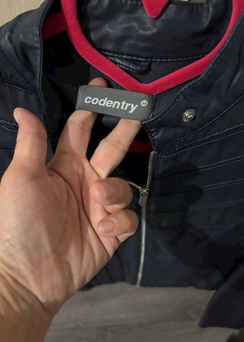 Düğmeli Siyah Deri Biker Kadın Ceket - Görsel 2