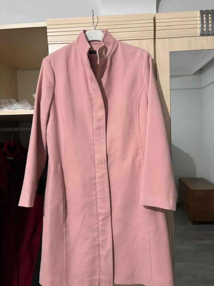 Pembe Midi Kadın Kaban - Görsel 2