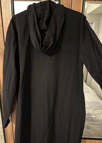 Siyah Rahat Kesim Kadın yağmurluk - Görsel 3