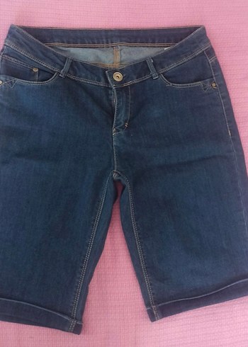 Defacto Koyu Mavi Denim Bermuda Sort
