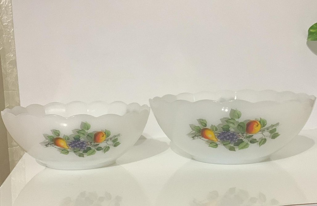 Çiçek Desenli Beyaz Kase Seti - Görsel 2