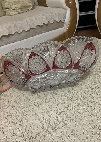 Parlak Kırmızı Detaylı Cam Vazo - Görsel 3