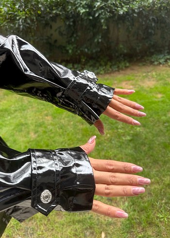 DSQUARED Siyah  Uzun Kollu Yağmurluk - Görsel 4