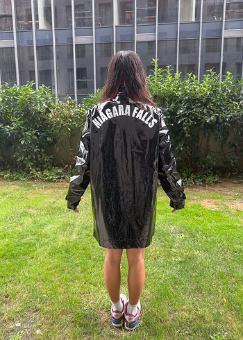 DSQUARED Siyah  Uzun Kollu Yağmurluk - Görsel 3