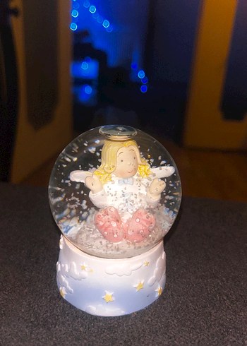 Beyaz Melek Figürlü Kar Küresi - Görsel 3