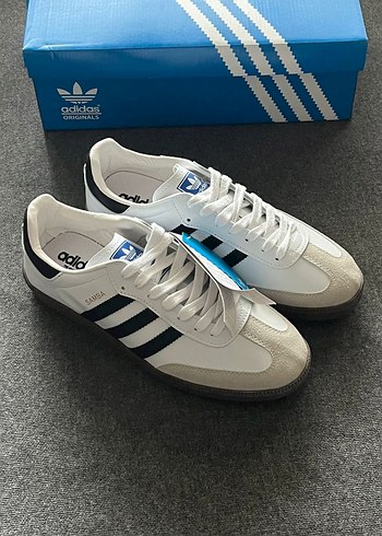 Adidas Samba Beyaz Siyah Kadın Spor Ayakkabı - Görsel 2