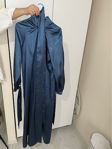 lacivert abiye elbise - Görsel 2