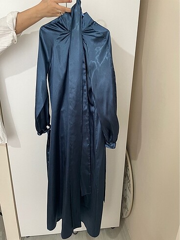 lacivert abiye elbise - Görsel 3