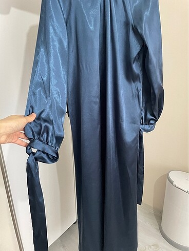 lacivert abiye elbise - Görsel 5