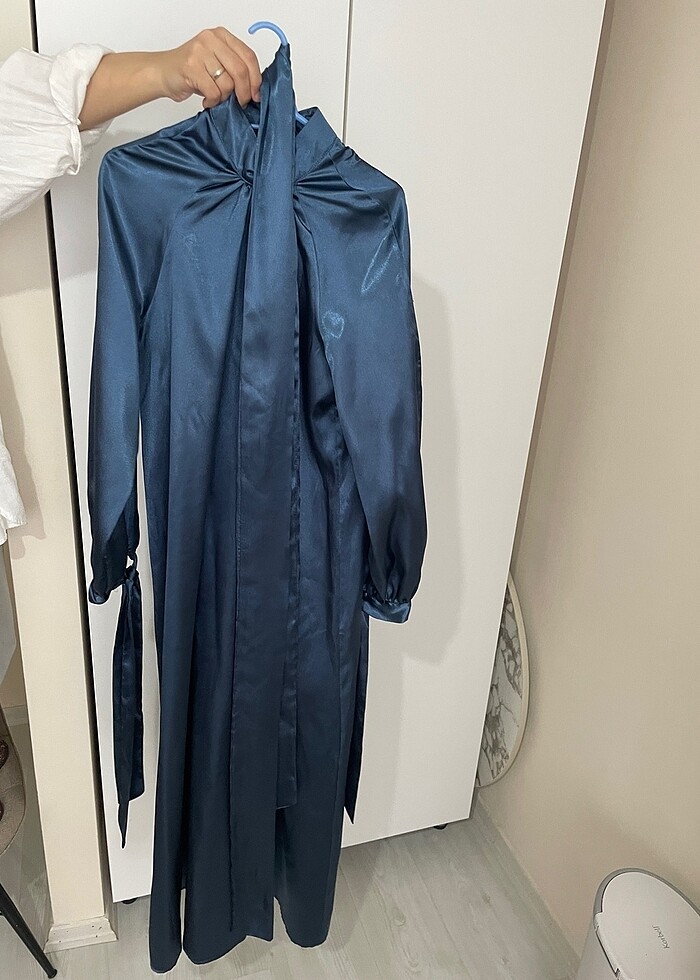 lacivert abiye elbise - Görsel 2