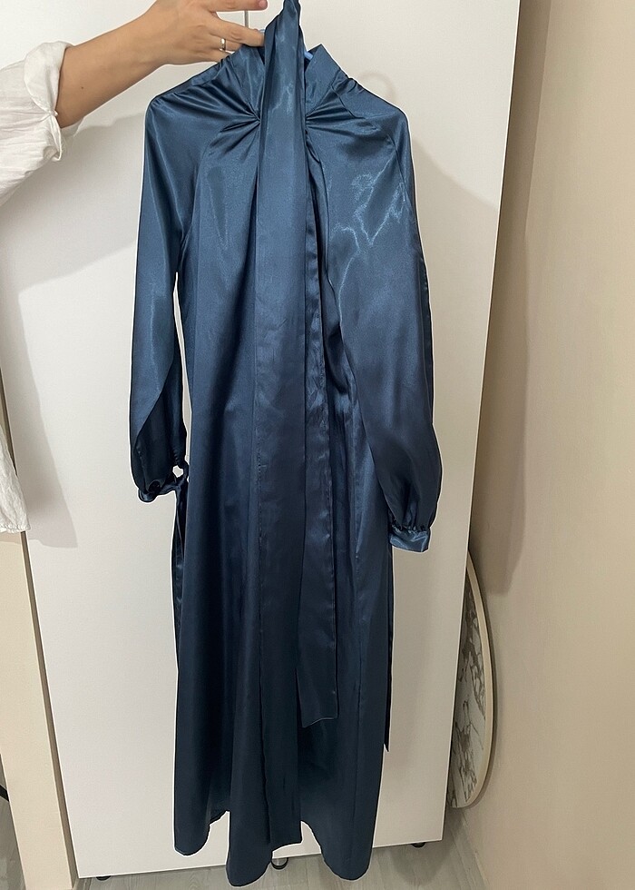 lacivert abiye elbise - Görsel 3