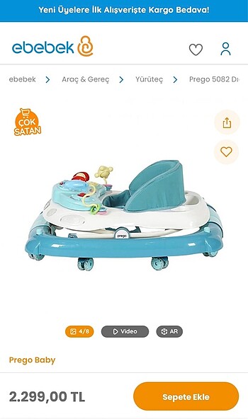 Prego Bebek yürüteç