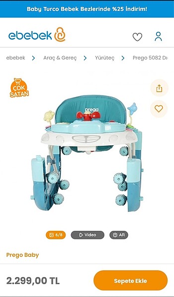  Beden Bebek yürüteç