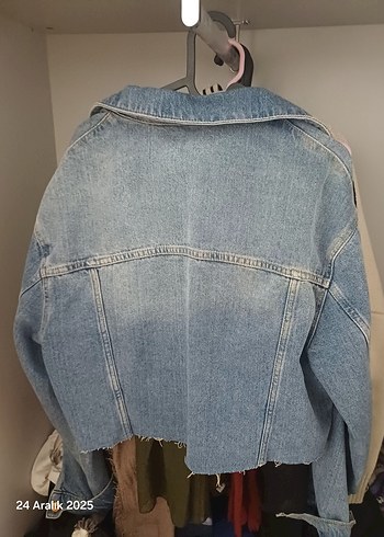 Kadın Mavi Denim Düğmeli Ceket - Görsel 2