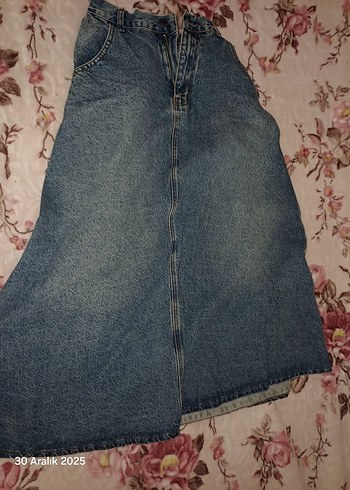 Kadın Mavi Kot Uzun Etek - Görsel 2