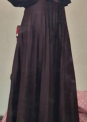 Kadın Siyah Piliseli Uzun Etek - Görsel 2