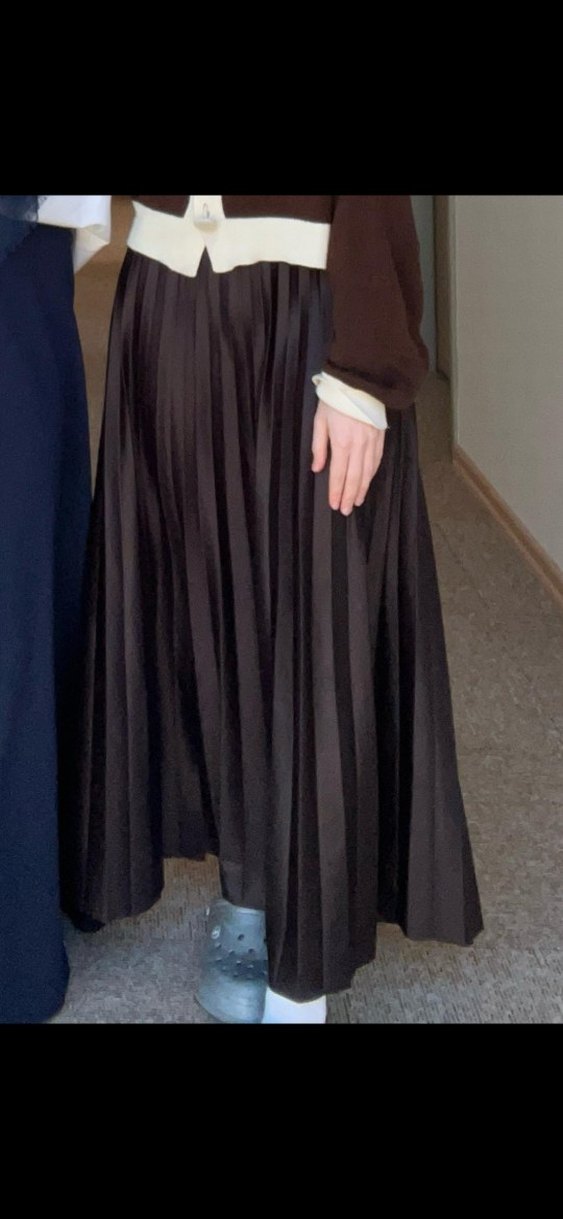 Kadın Siyah Piliseli Uzun Etek - Görsel 3