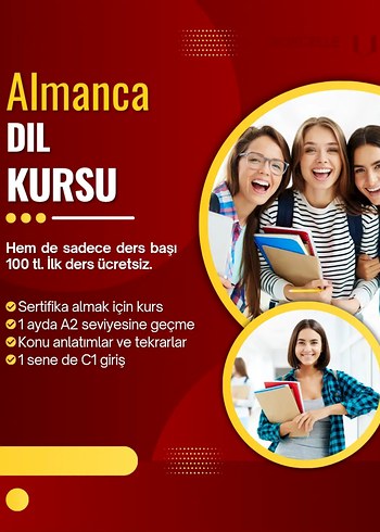  Dil kurslarımız vardır. AÇIKLAMAYI OKUYUN.
