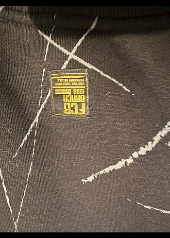 Siyah Baskılı FermuarlıSweatshirt - Görsel 2