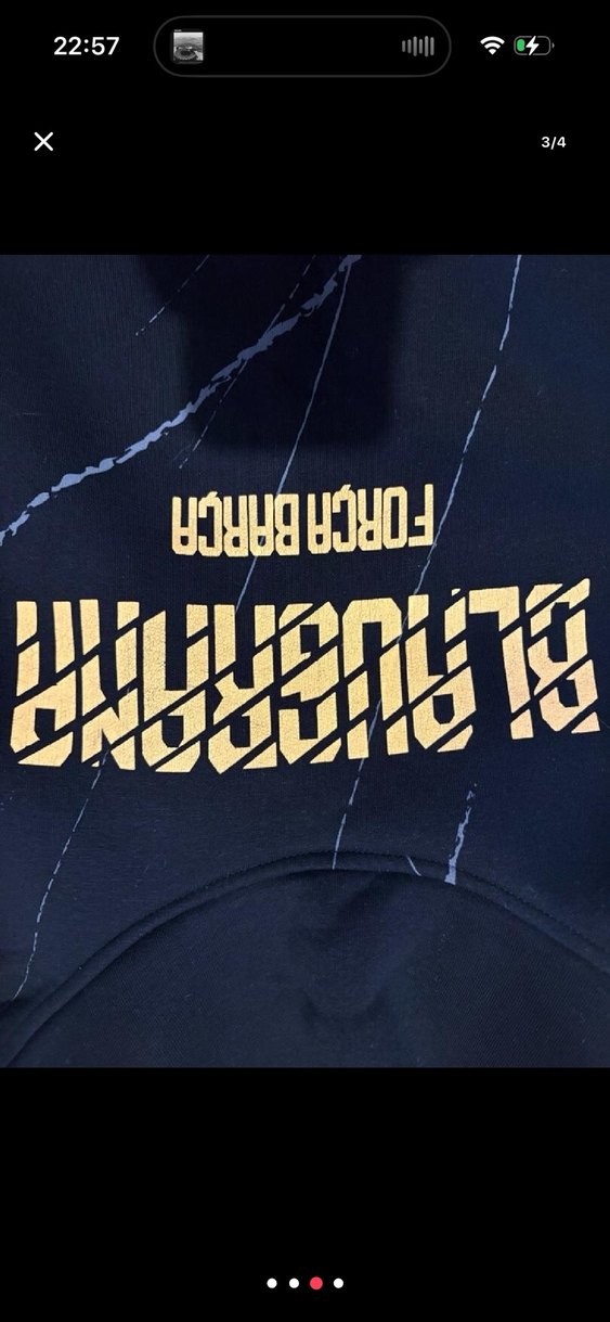 Siyah Baskılı FermuarlıSweatshirt - Görsel 3