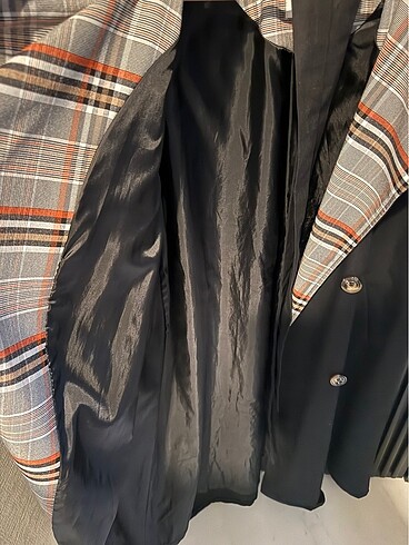 40 Beden siyah Renk Trenchcoat